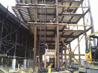 Construction Hoist at Purdue University Ross Ade Stadium