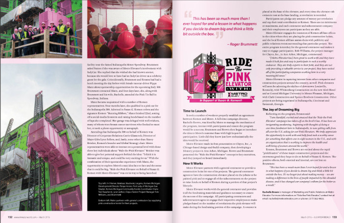 Elevator World Magazine Featured Article Metro Elevator